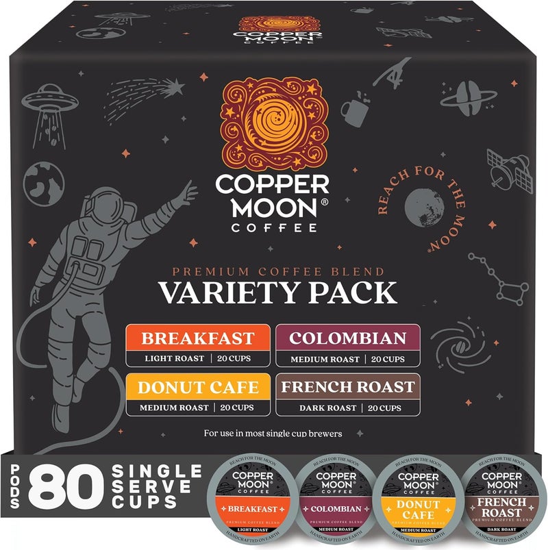 Copper Moon Coffee Variety Pack - 80 Single Serve Pods - Image 1